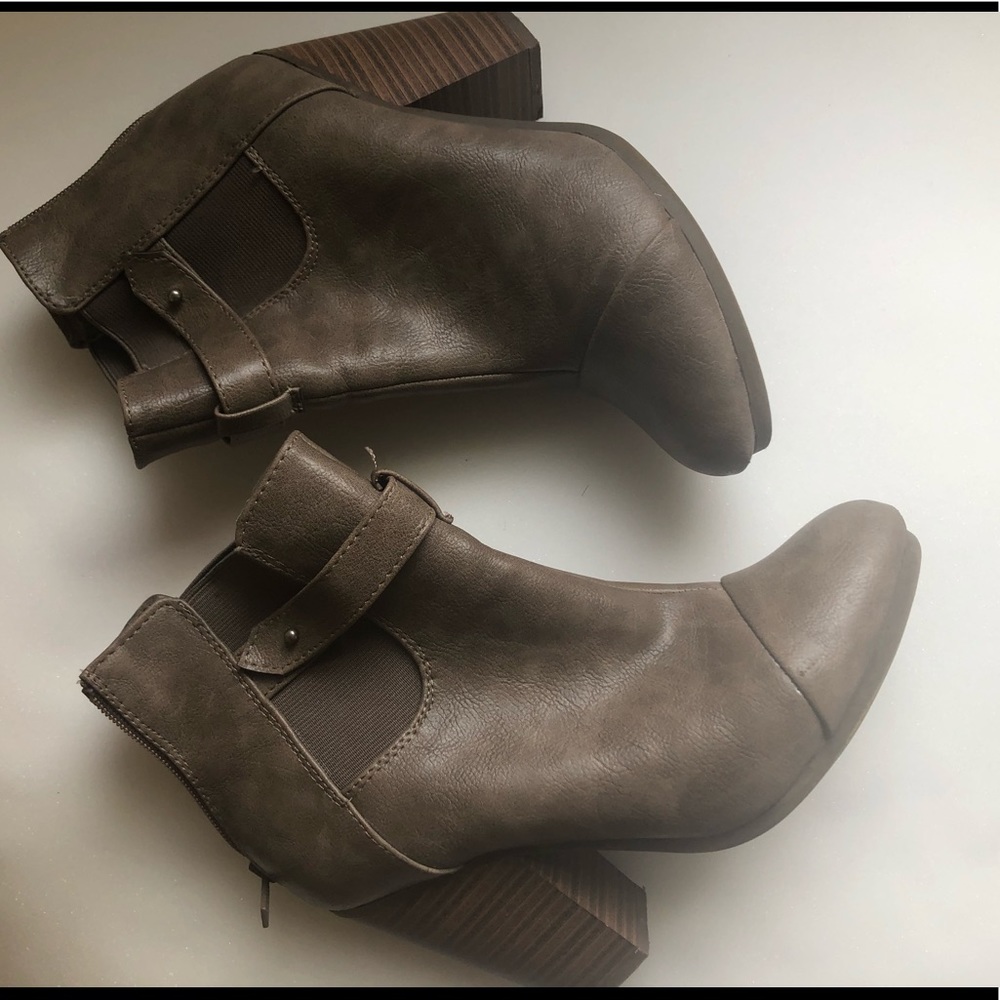 Tan booties